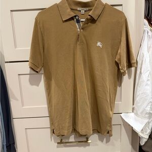Men's Polo Burberry Shirt in Tan/ Brown